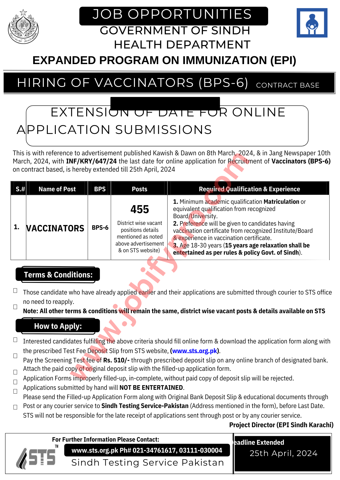  Health Department Karachi Job 2024
